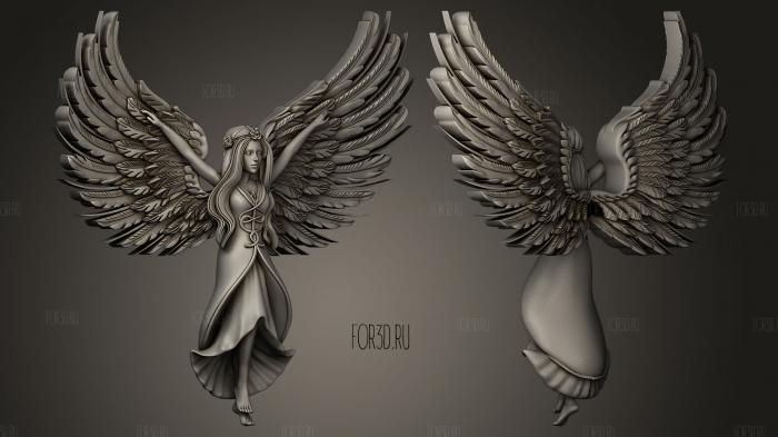 Девушка ангел 3d stl модель для ЧПУ
